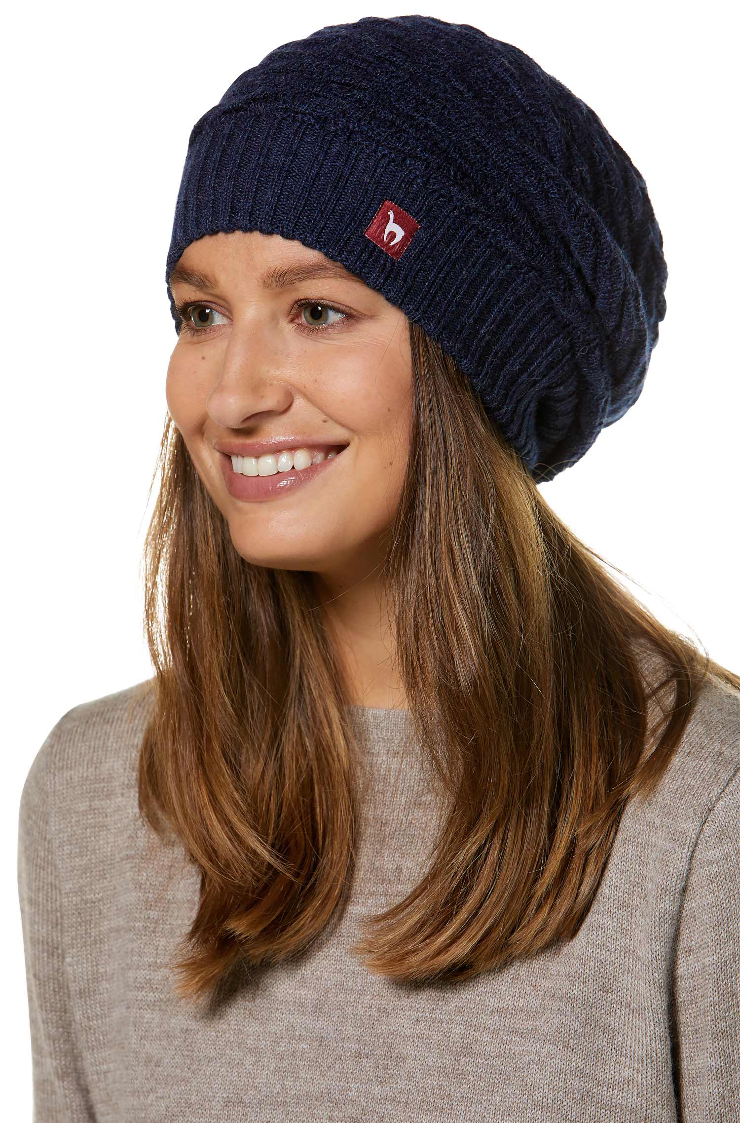 Damen Strick-Beret / Basken-Mütze/ Beanie aus reinem Alpaka – Bild 10