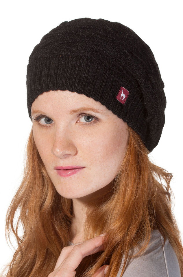 Damen Strick-Beret / Basken-Mütze/ Beanie aus reinem Alpaka – Bild 9
