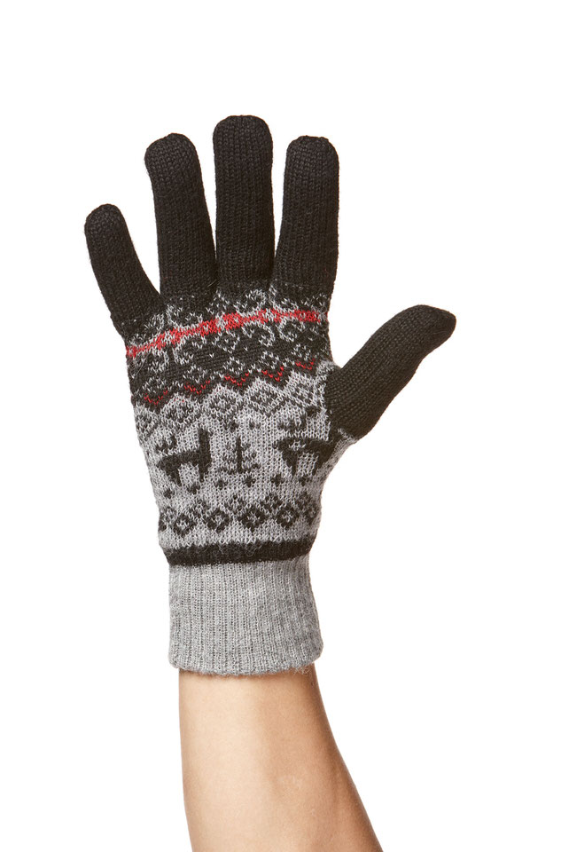 Fingerhandschuhe gefüttert Alpaka Damen Herren – Bild 2