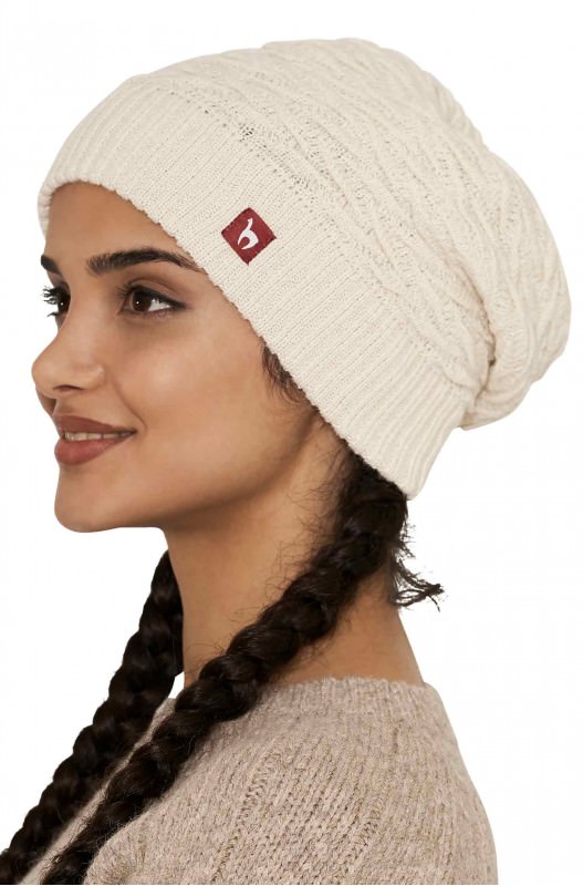 alpaka beanie mütze weiß