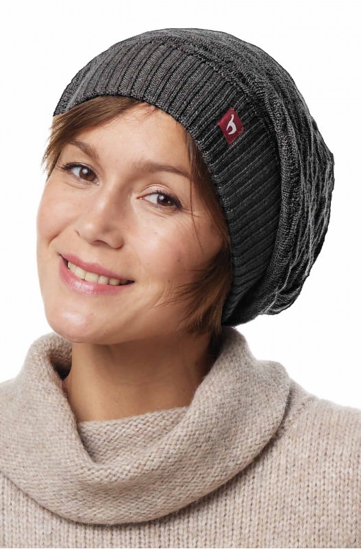 alpaka beanie mütze anthrazit